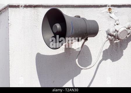 Altoparlante per trasmissioni esterne .speekers per esterni Foto Stock