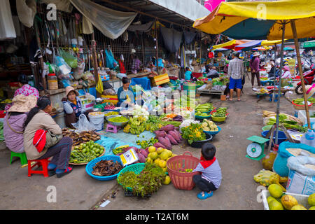 Phsar Nath, Mercato Centrale, Battambang, Cambogia, Asia Foto Stock