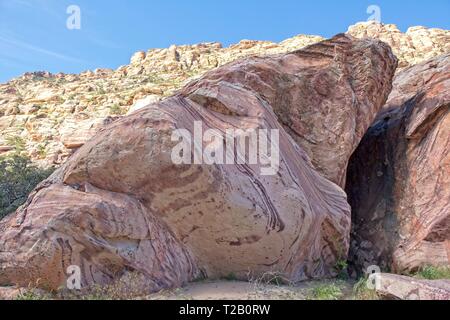 Vista sulle montagne in Red Rock Canyon Nature Conservancy Foto Stock