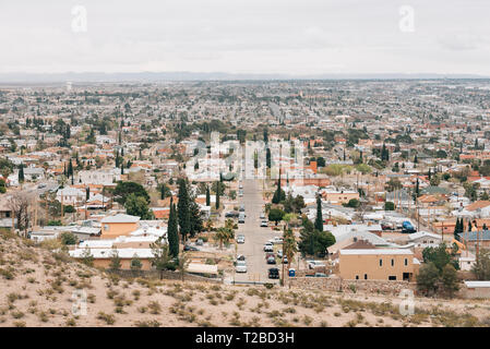 Vista da Scenic Drive si affacciano, a El Paso, Texas Foto Stock