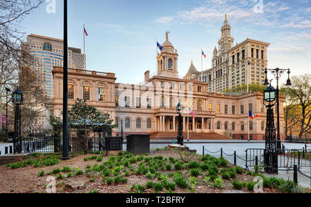 New York City Hall, STATI UNITI D'AMERICA Foto Stock