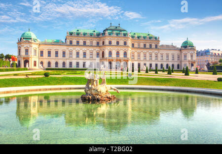 Il Palazzo del Belvedere di Vienna in Austria Foto Stock