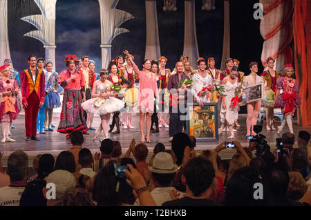 Il Cuban National Ballet esegue "Cenerentola" a Tearo la Caridad, Santa Clara, Cuba Foto Stock
