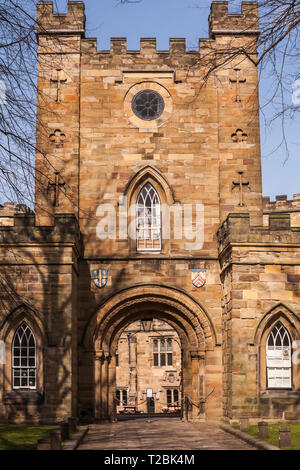 Durham Castle, ora Student Accommodation in Durham,l'Inghilterra, Regno Unito Foto Stock