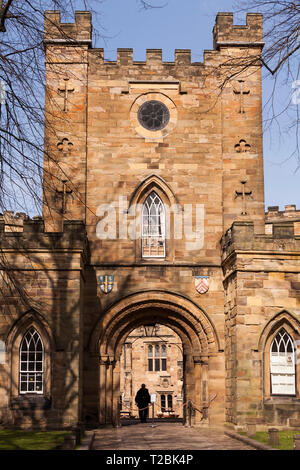 Durham Castle, ora Student Accommodation in Durham,l'Inghilterra, Regno Unito Foto Stock