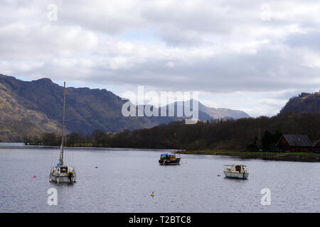 Loch Lomond dal Ardlui Hotel, Argyle, SCOZIA Foto Stock