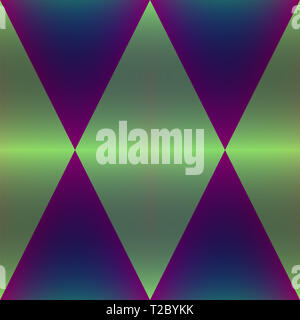 Metallica triangoli colorati formando un disegno naturalistico Foto Stock