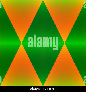 Metallica triangoli colorati formando un disegno naturalistico Foto Stock