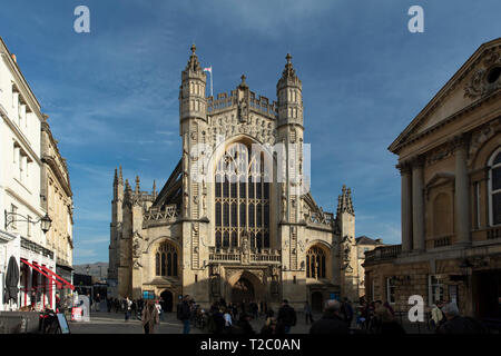 Bagno, Somerset, Regno Unito, 22 febbraio 2019, Abbazia di Bath Foto Stock