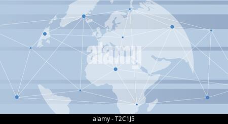 Rete digitale collegare il mondo illustrazione vettoriale EPS10 Illustrazione Vettoriale