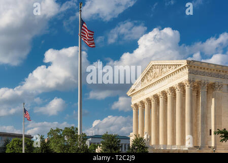 La Corte suprema degli Stati Uniti nella costruzione di Washington DC, Stati Uniti d'America. Foto Stock
