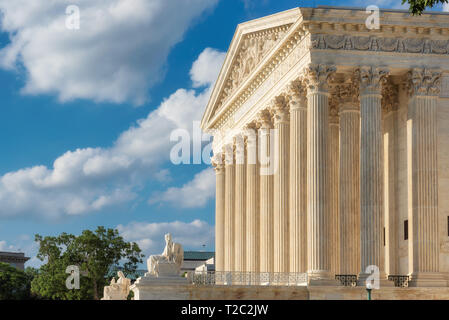 La Corte suprema degli Stati Uniti nella costruzione di Washington DC, Stati Uniti d'America. Foto Stock