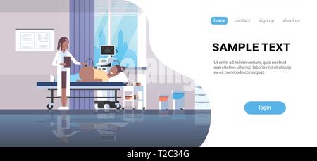 Donna incinta africani in visita medico americano facendo ultrasuoni screening feto al monitor digitale di consultazione di ginecologia ospedale concetto interno Illustrazione Vettoriale