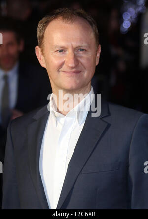 Jan 26, 2016 - Londra, Inghilterra, Regno Unito - 'Dannuncio dell' esercito Premiere Mondiale, Odeon Leicester Square - tappeto rosso arrivi mostra fotografica: Mark Gatiss Foto Stock