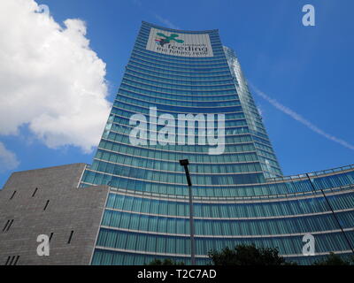 Milano, Italia - 12 Maggio 2018: vista del "Palazzo della Regione", è il pubblico sede amministrativa italiane per la regione Lombardia in Milano, Foto Stock