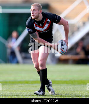 London Broncos' Giordania Abdull in azione durante il Betfred Super League a Trailfinders Sports Club di Londra. Foto Stock