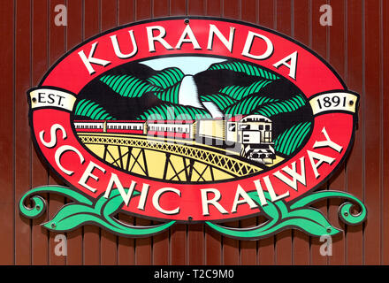 Kuranda Ferrovia Scenica di Kuranda, altopiano di Atherton, estremo Nord Queensland, Australia Foto Stock