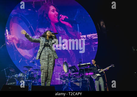 La Svizzera, Zurigo - Marzo 31, 2019. Il canadese del cantante e cantautore Alessia Cara esegue un concerto dal vivo in Hallenstadion di Zurigo. (Photo credit: Gonzales foto - Tilman Jentzsch). Credito: Gonzales foto/Alamy Live News Foto Stock