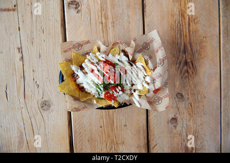 Chili Nachos Foto Stock