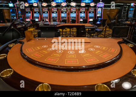 Svuotare la camera del casinò Foto Stock