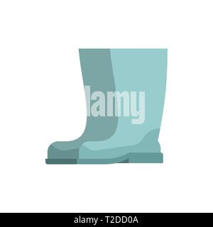 Stivali di gomma isolato. riding boot illustrazione vettoriale Illustrazione Vettoriale