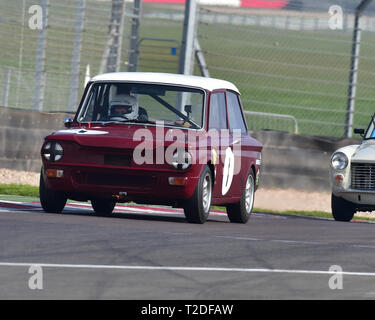 Adrian Oliver, Hillman Imp, Storico Touring Cars, HSCC, season opener, Sabato, 30 marzo 2019, Donington Park, il circuito da corsa, CJM Fotografia, cl Foto Stock