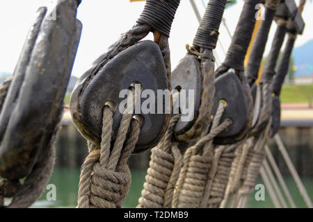 Tall Ship dettaglio per i pirati Foto Stock