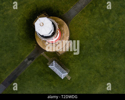 Smeaton Tower, Plymouth, Regno Unito, preso all'alba in una mattina overcast. Foto Stock