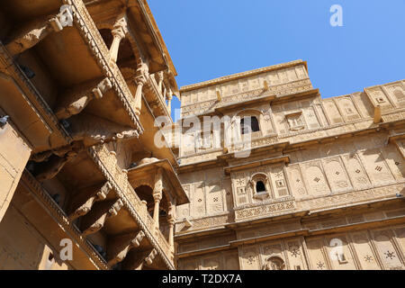 Nathmalji Ki Haveli - Jaisalmer Fort - India - Rajasthan - Patrimonio Foto Stock