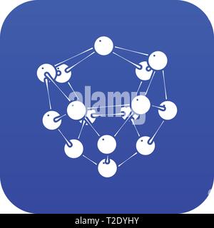 Icona di glucosio vettore blu Illustrazione Vettoriale