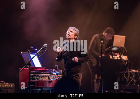 Barcellona, Spagna. 0914 Marzo, 2019. Concerto di Ivan Ferreiro in Barts alla chitarra BCN. Fotografo: Credito: Aitor Rodero. Foto Stock