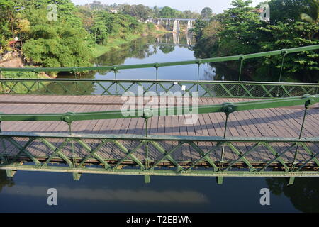 Punalur, Kerala, India - 1 Marzo 2019: Punalur kallada river Foto Stock