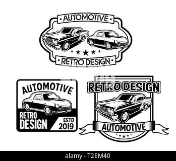 Il Badge retrò Automotive Foto Stock