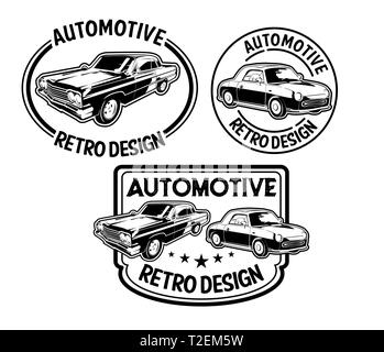 Il Badge retrò Automotive Foto Stock