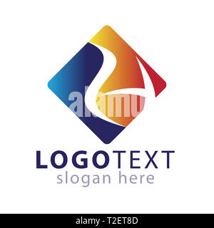 RH lettera iniziale icona logo template vettoriale Foto Stock