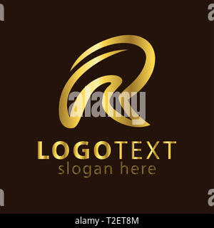 RH lettera iniziale icona logo template vettoriale Foto Stock