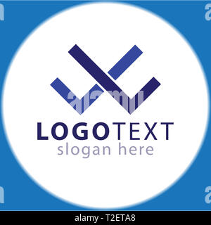 XL lettera iniziale icona logo template vettoriale Foto Stock