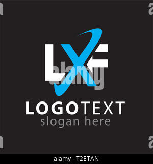 L X F lettera iniziale icona logo template vettoriale Foto Stock