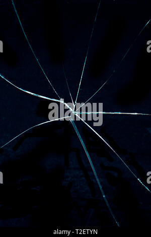 vetro rotto Foto Stock