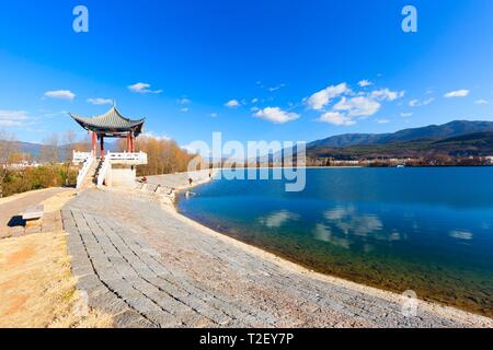 Qingxi serbatoio acqua, Lijiang, nella provincia dello Yunnan in Cina Foto Stock