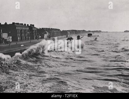 Mare mosso, Blackpool Foto Stock