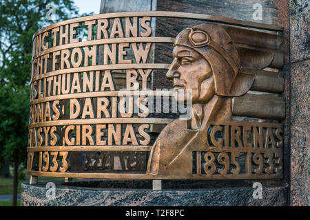 Dario e Girenus monumento in Marquette Park Foto Stock