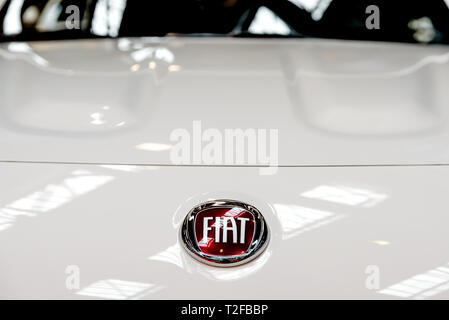 Bucarest, Romania - 21 ottobre 2016: Fiat Auto Closeup Logo Foto Stock