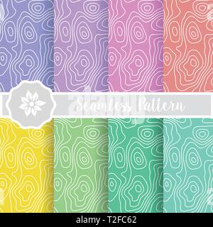 Set di natura zebra pattern seamless piastrelle sfondi sfondo per il design illustrazione di presentazione e la creatività Illustrazione Vettoriale