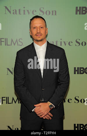 New York, Stati Uniti d'America. 1 Aprile, 2019. Michael Sherman assiste la HBO 'Native figlio' New York proiezione al Solomon R Guggenheim Museum on April 01, 2019 in New York City. Credito: Ron Adar/Alamy Live News Foto Stock