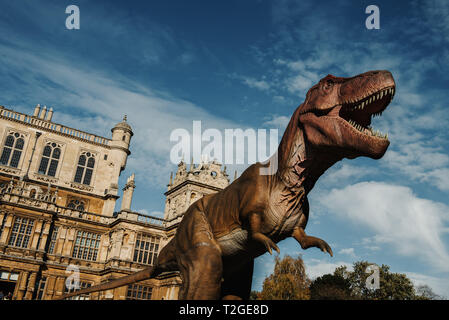 Gigante T Rex modello al di fuori sede statali Foto Stock