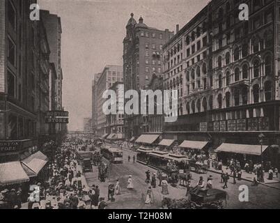 State Street, a nord di Madison Foto Stock