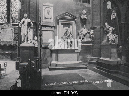 Poeti' Corner, Westminster Abbey Foto Stock