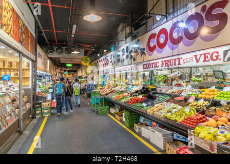 Produrre bancarelle in il Mercato Centrale di Adelaide, Adelaide, South Australia, Australia Foto Stock