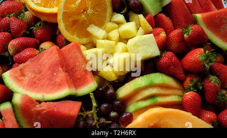 Frutta Mista platter Foto Stock